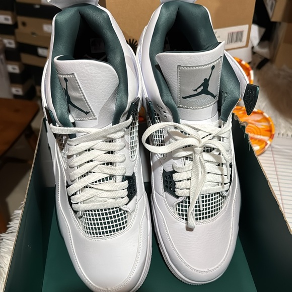 Jordan 4 Retro White/Oxidized Green-White size 14 - Picture 5 of 7